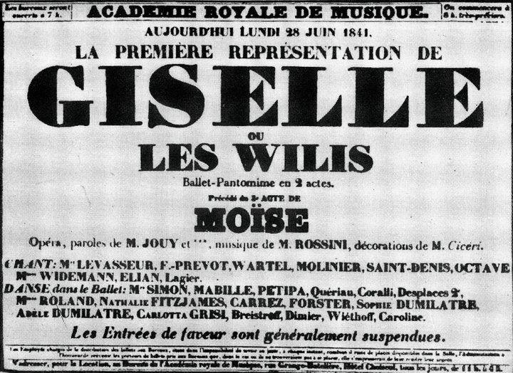 Original Giselle Playbill Paris 1841 v2