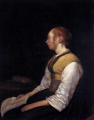 Seated Girl in Peasant Costume
